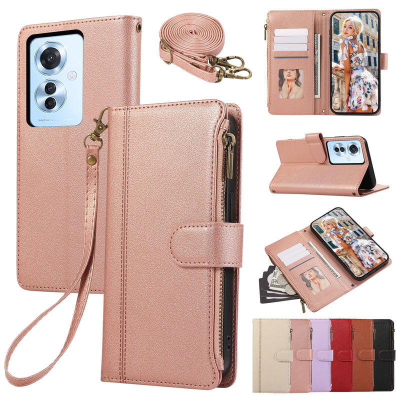 Load image into Gallery viewer, [With Card Slot] OPPO A3 Pro 5G - Full-Cover Leather Flip Case With Magnetic Closure
