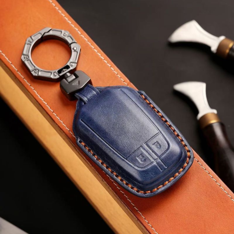 Load image into Gallery viewer, Isuzu Handcrafted Genuine Leather Car Key Fob Case Cover For D-MAX, MU‑X
