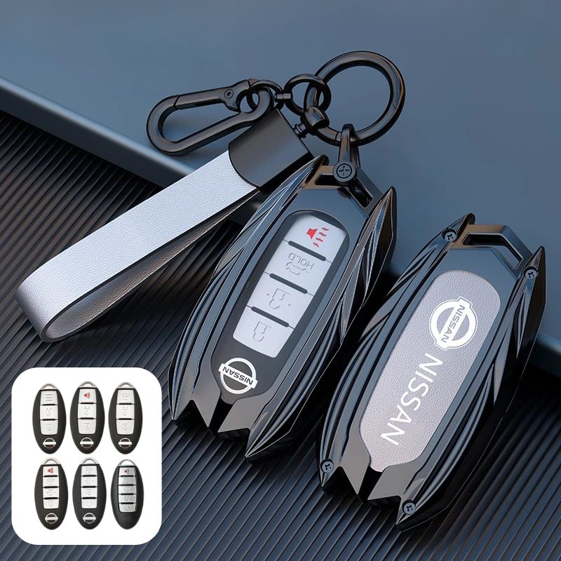 Load image into Gallery viewer, Nissan Mecha Style Zinc Alloy Car Key Fob Case Cover For Pathfinder, X-Trai, Teana, Qashqai, Tiida, Sylphy, Murano, Lannia
