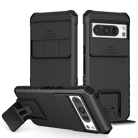 [With Sliding Cover][Built-in Stand] Google Pixel 8/Pro PC+TPU Multi-functional Stand Shockproof Protective Case