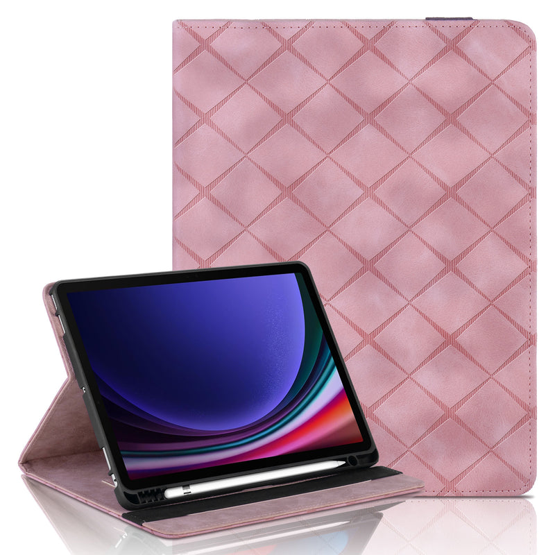 Load image into Gallery viewer, [With Card Slot] Samsung Galaxy Tab S10 FE Plus (2025) 13.1&quot; - Diamond Pattern Leather Shockproof Case
