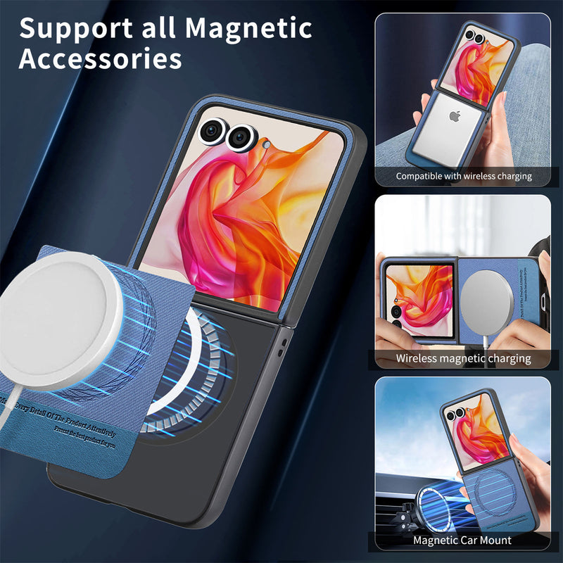 Load image into Gallery viewer, [Magnetic Compatible] Motorola Moto Razr 60/Ultra Textured Fabric-Style Shockproof Protective Case
