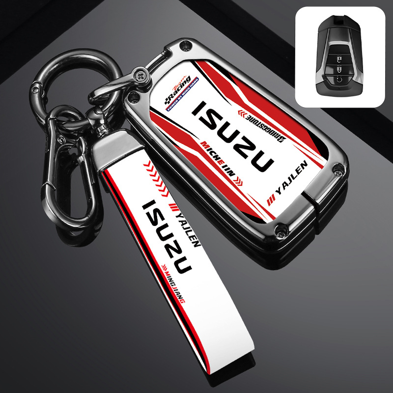 Load image into Gallery viewer, Isuzu Stylish Racing-inspired Design Car Key Fob Case Cover For D-MAX, MU-X (2020-2022)
