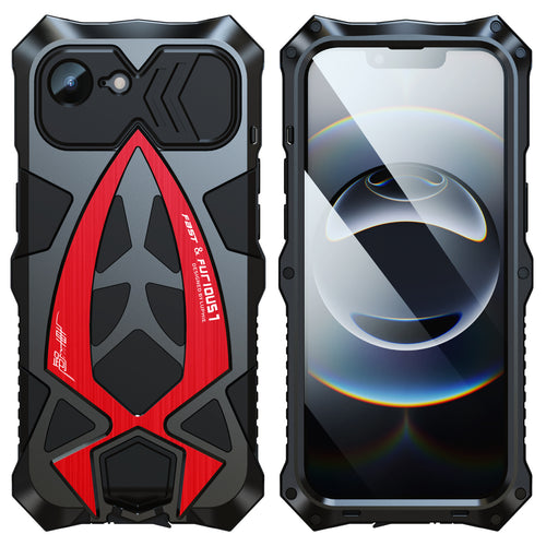[Military-Grade Protection] [Metal Frame Bumper] Apple iPhone 16e - Heavy Duty Shockproof Series Phone Case