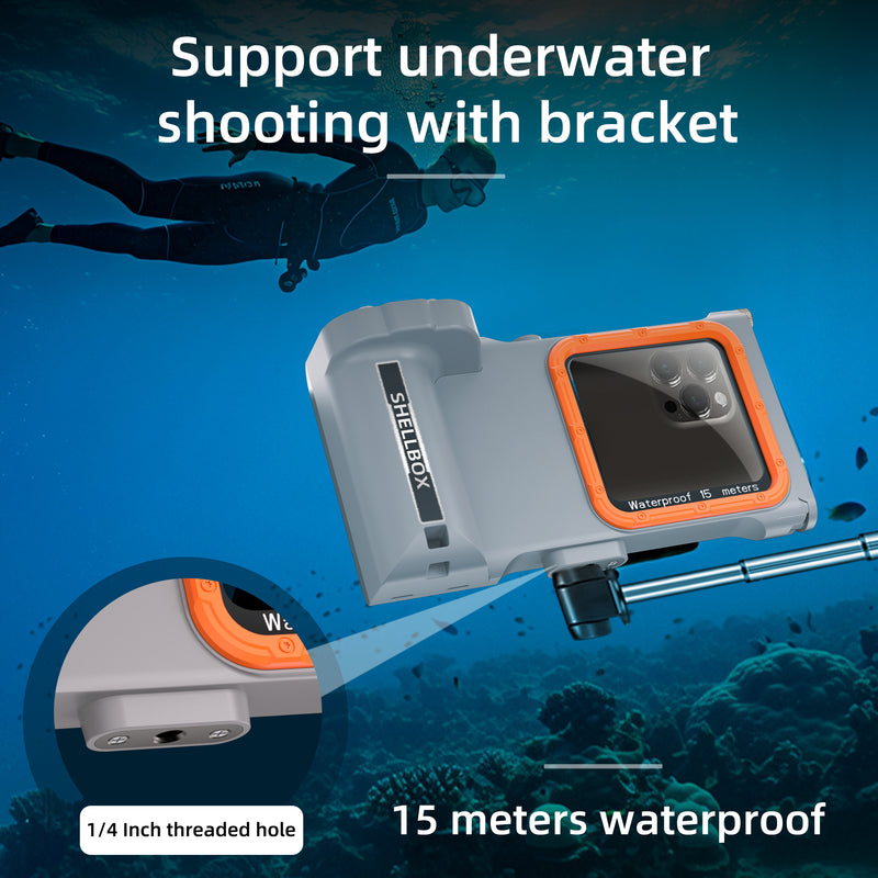 Load image into Gallery viewer, [Up to 6.9&quot;][Upgraded Version] Redpepper Universal 15m Depth (3rd Gen) Pro Diving Waterproof Phone Case With Bluetooth
