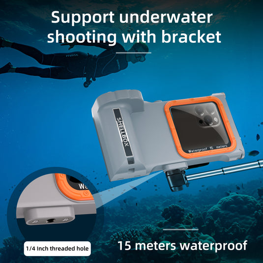 [Up to 6.9"][Upgraded Version] Redpepper Universal 15m Depth (3rd Gen) Pro Diving Waterproof Phone Case With Bluetooth