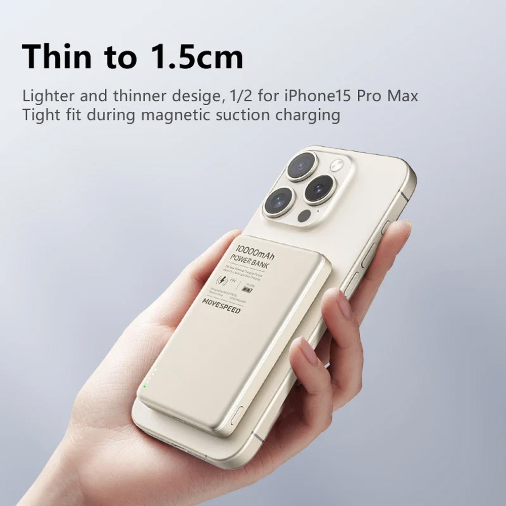 MOVE SPEED S5 Ultra-thin Titanium Magnetic Power Bank 5000mAh PD20W (YSPBS05) - i-Station Mobile Phone & Electronic Device Repair and Accessories