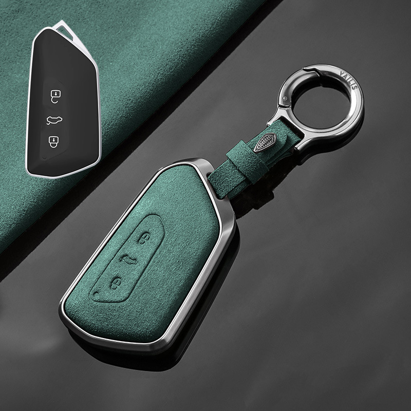 Load image into Gallery viewer, Volkswagen Luxury Suede Car Key Fob Case Cover For ID3, ID4, ID6, Golf, Passat, Talagon, Teramont X, Lamando L, Viloran, Tavendor
