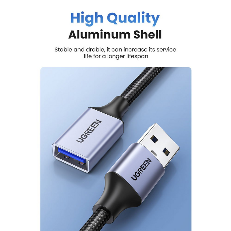 Load image into Gallery viewer, UGREEN US115 USB 3.0 Extension Cable USB (Male) - USB (Female) 1m - Black
