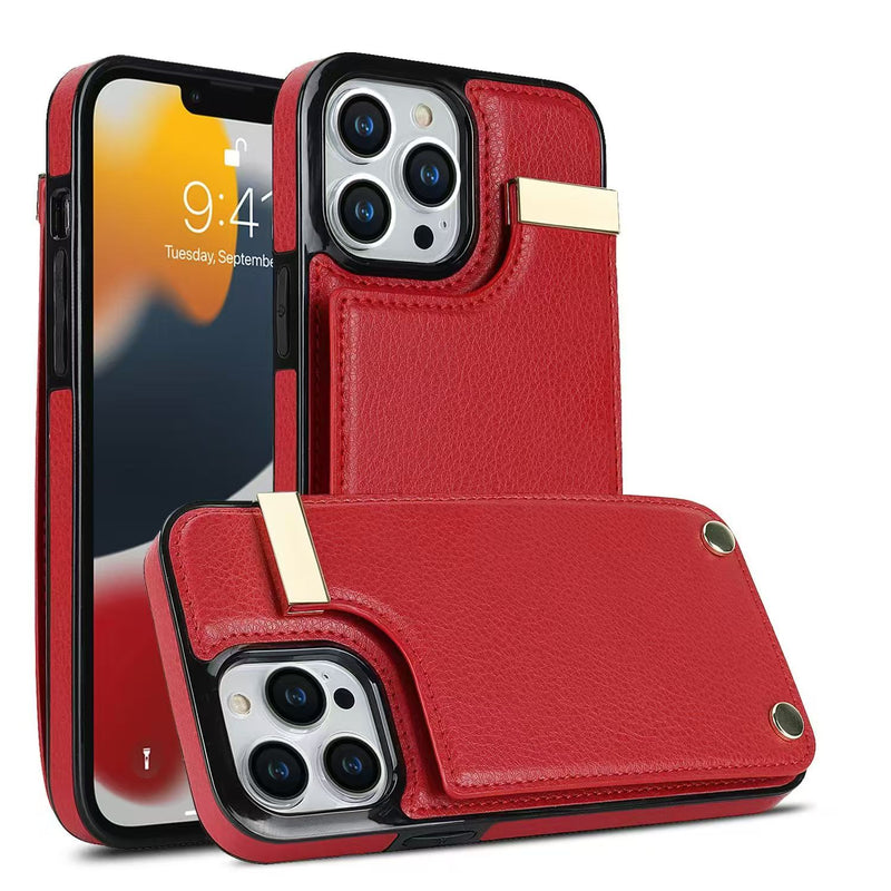 Load image into Gallery viewer, [With Card Slot] Apple iPhone 14/Plus/Pro/Pro Max Leather Minimalist Shockproof Wallet Series Case
