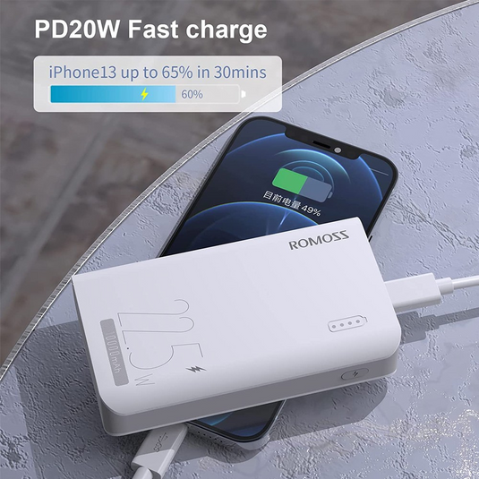 Romoss Sense4SF 22.5W 10000mAh Mini Power Bank - White