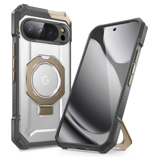 Google Pixel 10 Pro XL SUPCASE Strong Magneti Kickstand TPU Airbag Transparent Protective Case