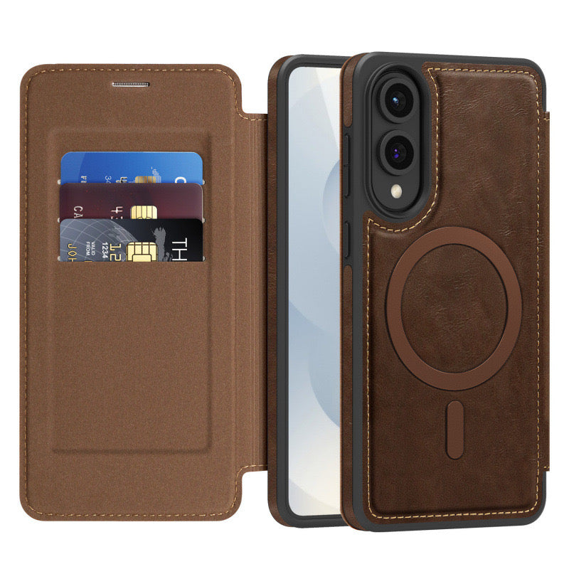 Load image into Gallery viewer, [With Card Slot] Samsung Galaxy S25 Edge (SM-S937) - Business Leather Flip Magnetic Case

