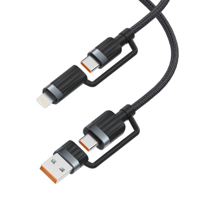 Load image into Gallery viewer, iQuick TransWire I Series 4 in 1 Charging Date Cable 1.2m

