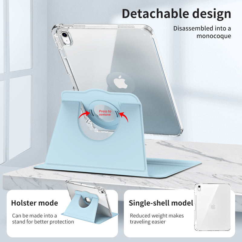 Load image into Gallery viewer, [Detachable] Apple iPad 11 11&#39;&#39; 11th Gen (2025) A16 - 360° Rotating Transparent Back Panel Shockproof Case
