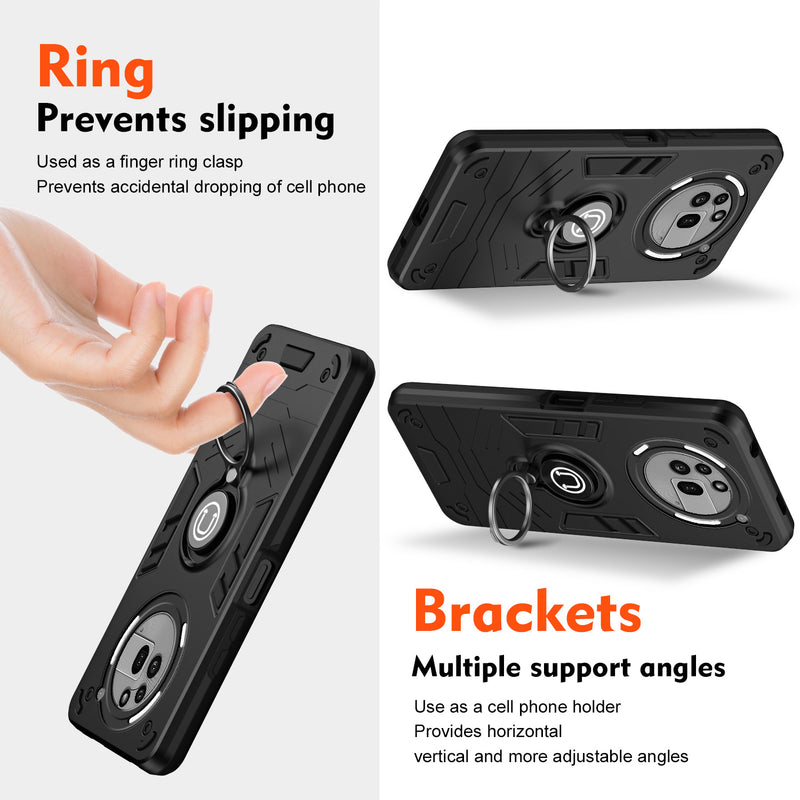 Load image into Gallery viewer, [Built-in Ring Bracket][With Slide Lens Cover] Nothing Phone (3a)/Pro Mecha-style Anti-slip Protective Hard Heavy Duty Series Case - i-Station Mobile Phone &amp; Electronic Device Repair and Accessories
