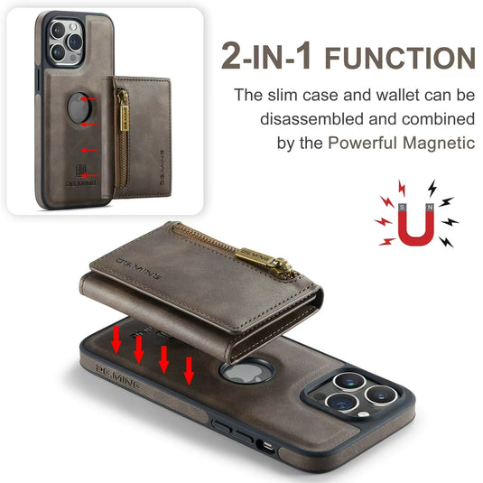 [Magsafe Compatible][With Card Slot] Apple iPhone 13/Pro/Pro Max Leather Full-protection Shockproof Wallet Series Case