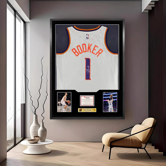 Devin Booker Phoenix Suns Framed Jersey Display – Facsimile Signature Edition - i-Station Mobile Phone & Electronic Device Repair and Accessories