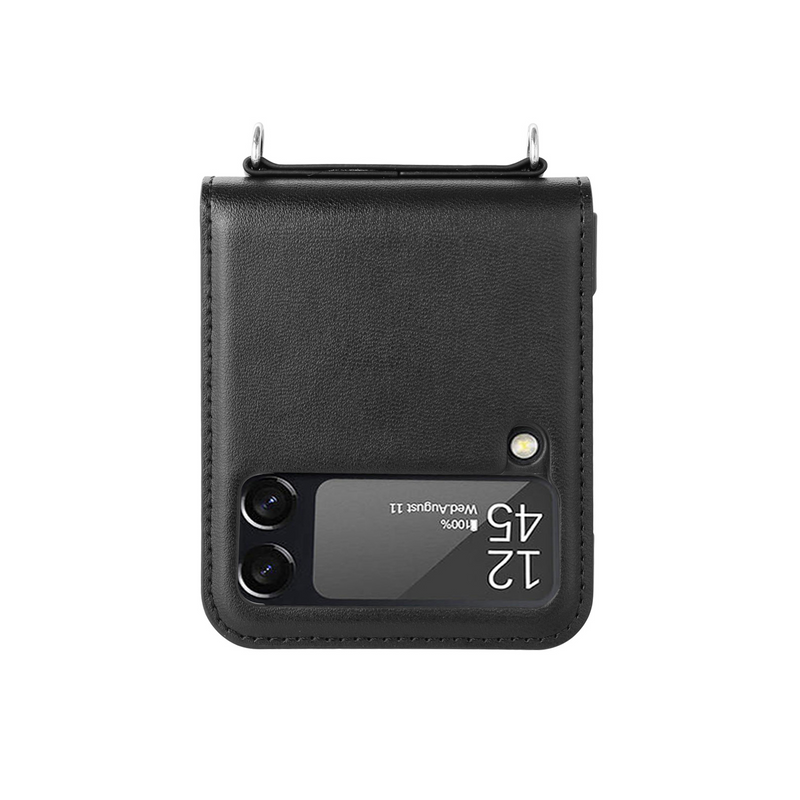 Load image into Gallery viewer, [Built-in Card Slot][With Lanyard] Samsung Galaxy Z Flip5 (SM-F731) Hanman Wallet Flip Leather Case - i-Station Mobile Phone &amp; Electronic Device Repair and Accessories
