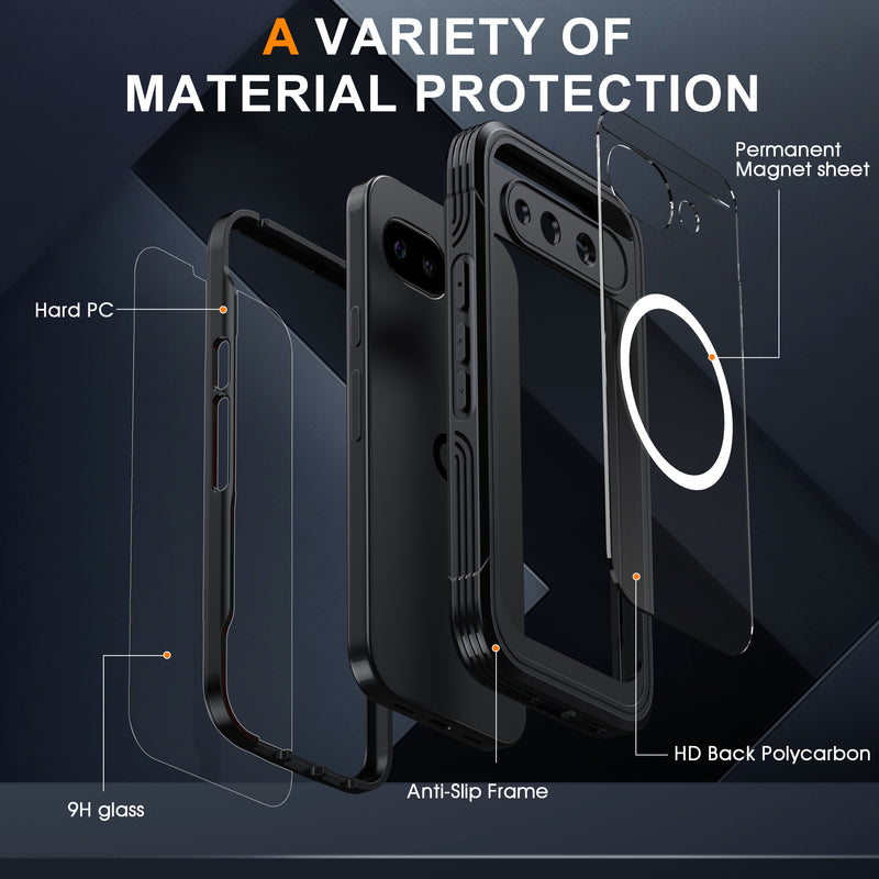 Load image into Gallery viewer, [Magsafe Compatible][Built-in Glass Screen Protector] Google Pixel 10A - Transparent Full Covered Shockproof Lifeproof Series Case - i-Station Mobile Phone &amp; Electronic Device Repair and Accessories
