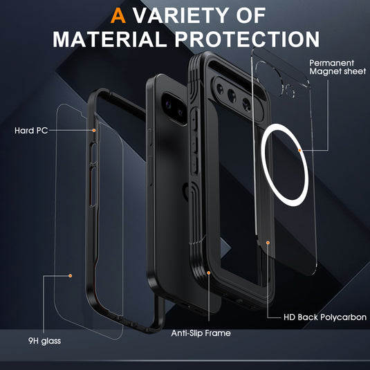 [Magsafe Compatible][Built-in Glass Screen Protector] Google Pixel 10A - Transparent Full Covered Shockproof Lifeproof Series Case - i-Station Mobile Phone & Electronic Device Repair and Accessories
