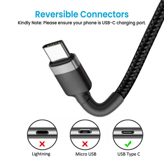 iQuick Braided USB-C to USB-C Fast Charging Cable 3M Compatible for iPhone 15 16 Series