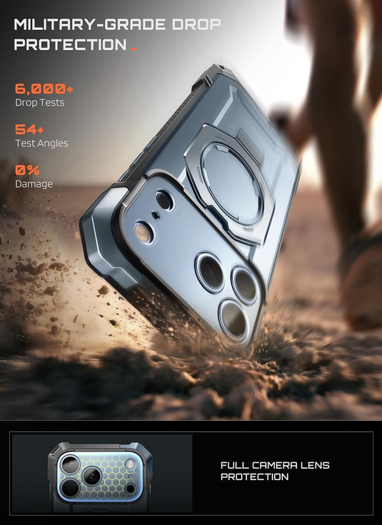 [Magsafe Compatible][Built-in Stand] Apple iPhone 18 Pro & Pro Max SUPCASE Military-Grade Protection Rugged Heavy Duty Case