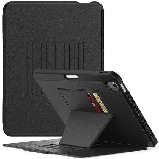 [With Card Slot] Apple iPad 7/8/9 10.2'' 7/8/9th Gen (2019/2020/2021) Genuine Leather Full-protection Shockproof Case With Pen Slot