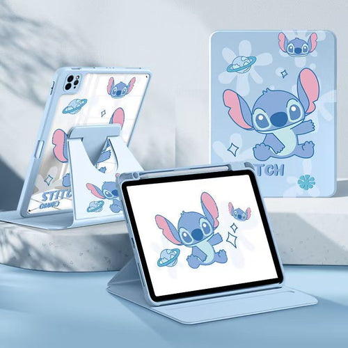 Apple iPad Air 13-inch M2/M3 (2024/2025) Stitch Smart 360° Degree Rotate Stand Shockproof Flip Cover Case