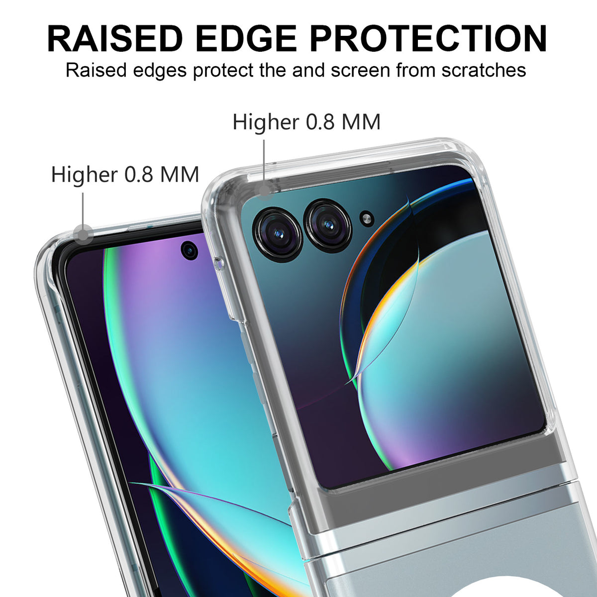 [Magnetic Compatible] Motorola Moto Razr 60/Ultra Acrylic Transparent All-wrap Shockproof Case - i-Station Mobile Phone & Electronic Device Repair and Accessories