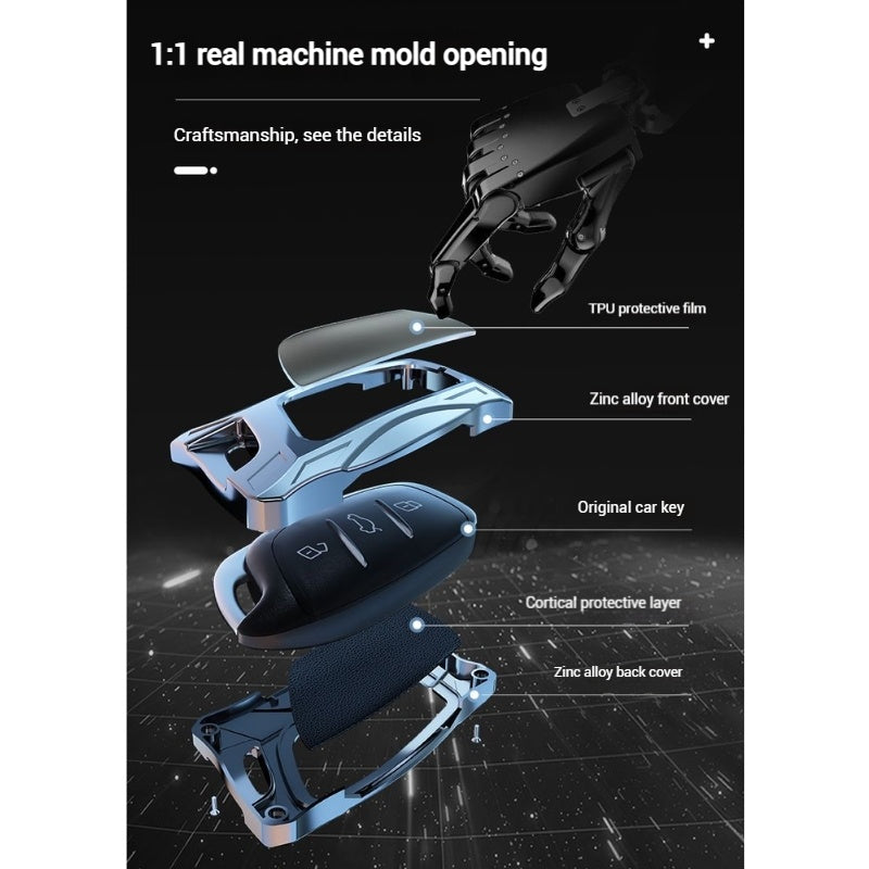 Load image into Gallery viewer, Roewe Mecha Series Zinc Alloy Car Key Fob Case Cover For  RX3, RX5, RX5 Plus, RX5 Max, ERX5, D7, iMAX8, i6, Ei6
