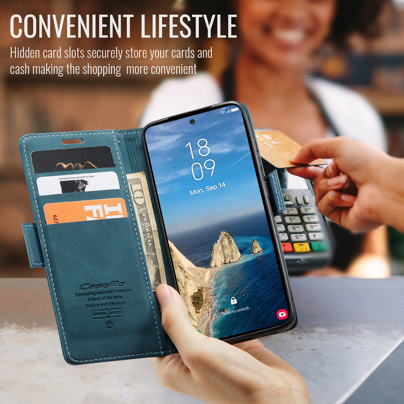 Load image into Gallery viewer, [With Card Slot] Samsung Galaxy S26/Plus/Ultra - PU Leather Flip Wallet Series Shockproof Phone Case
