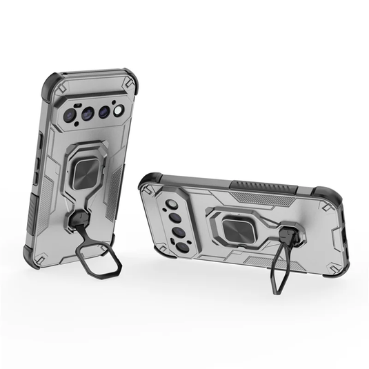 [Built-in Ring Bracket] Google Pixel 11/Pro Mecha-style Anti-slip Protective Hard Heavy Duty Series Case