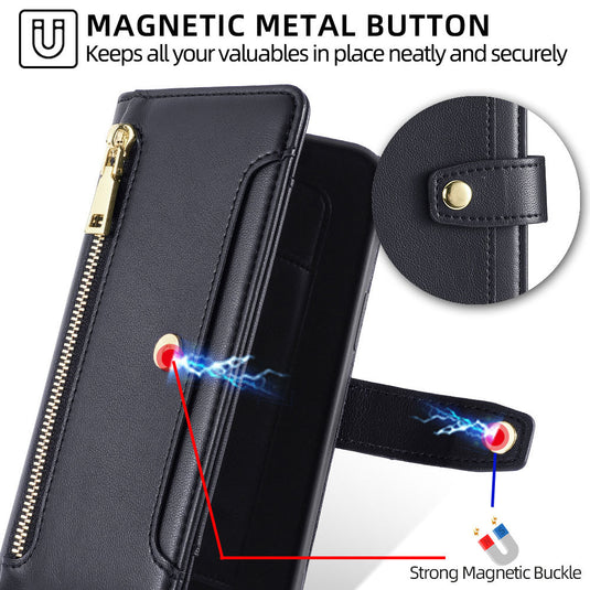 [Built-in Card Slot][With Lanyard] Motorola Moto G24/G04/E14 Leather Flip Shockproof Wallet Series Case