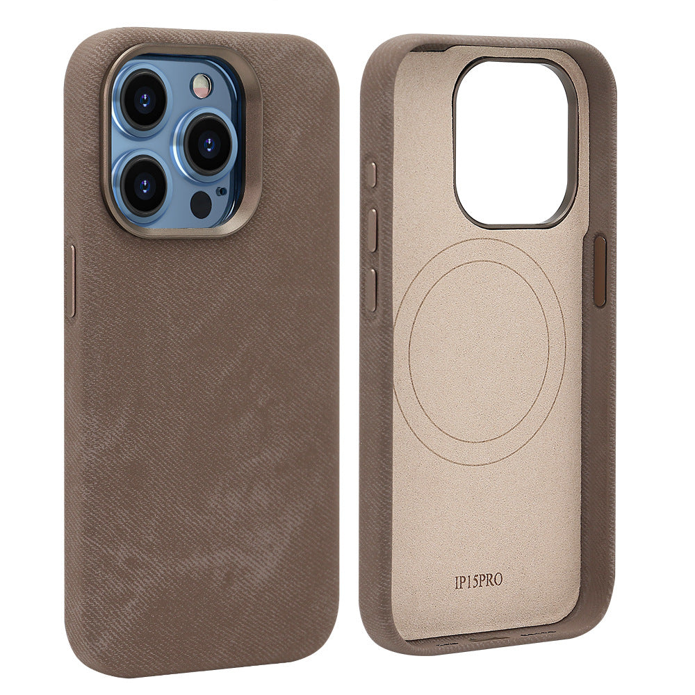Apple iPhone 13/Pro/Pro Max Fibrous Leather Velvet Texture Shockproof Protective Case - i-Station Mobile Phone & Electronic Device Repair and Accessories