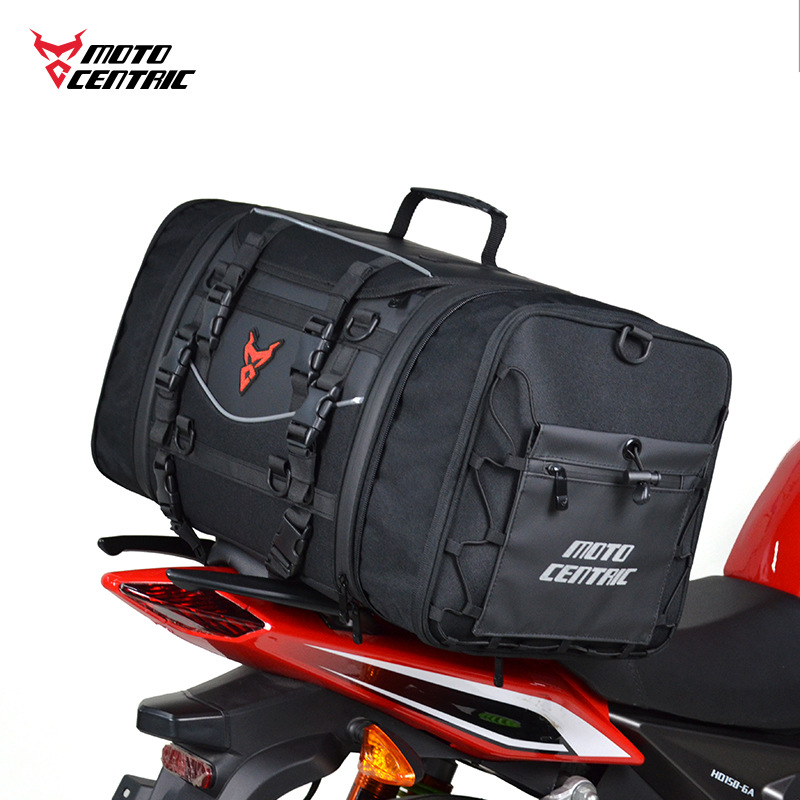 Load image into Gallery viewer, MOTOCENTRIC Motorcycle Rear Seat Bag 35L – Waterproof, Large Capacity, Multi-Functional Travel Bag (Expandable up to 50L)
