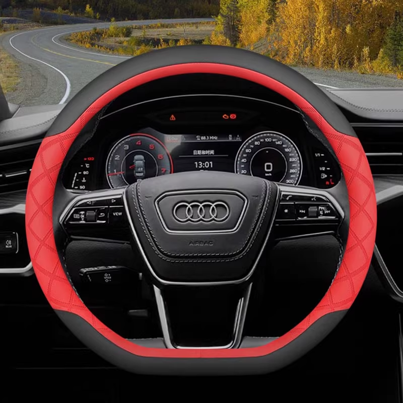 Load image into Gallery viewer, Audi Ultra-Thin Anti-Slip Steering Wheel Cover For 2025 A3, Q3, Q5L, A6L, A7 - i-Station Mobile Phone &amp; Electronic Device Repair and Accessories
