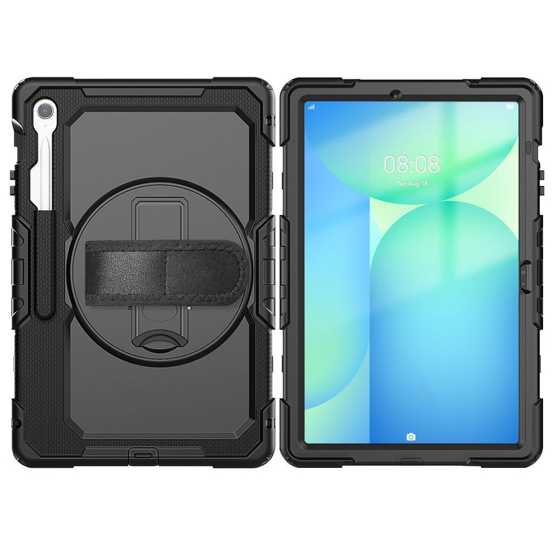 Load image into Gallery viewer, [Built-in Stand] Samsung Galaxy Tab S10 FE Plus (2025) 13.1&quot; - 360 Degree Stand PC + Silicone Shockproof Case With Strap
