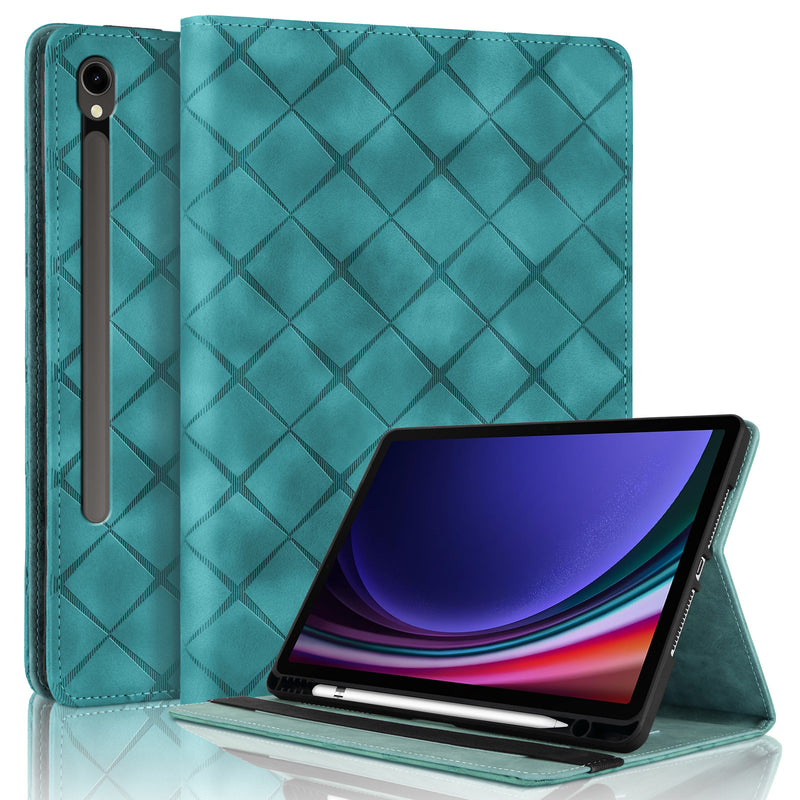 Load image into Gallery viewer, [With Card Slot] Samsung Galaxy Tab S10 FE Plus (2025) 13.1&quot; - Diamond Pattern Leather Shockproof Case
