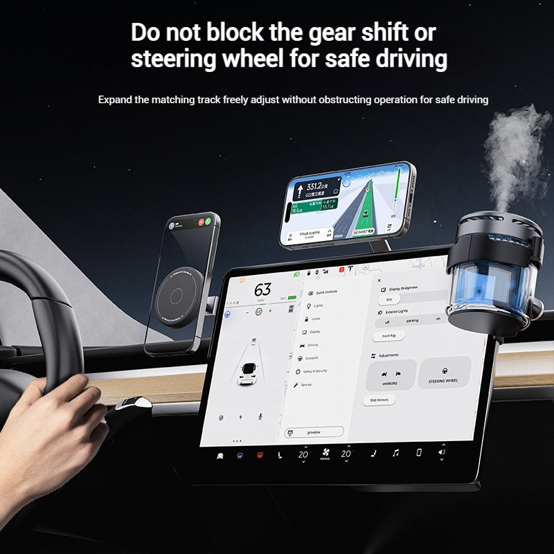Load image into Gallery viewer, Tesla Car-Specific Model 3/Y For Silicone Magnetic MagSafe Sliding Car Screen Mount - i-Station Mobile Phone &amp; Electronic Device Repair and Accessories
