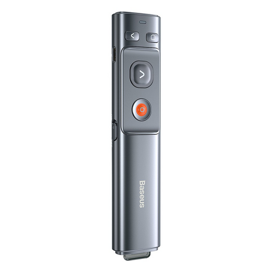 Baseus Orange Dot Wireless Presenter (Red Laser) (Charging Version) - Grey - i-Station Mobile Phone & Electronic Device Repair and Accessories