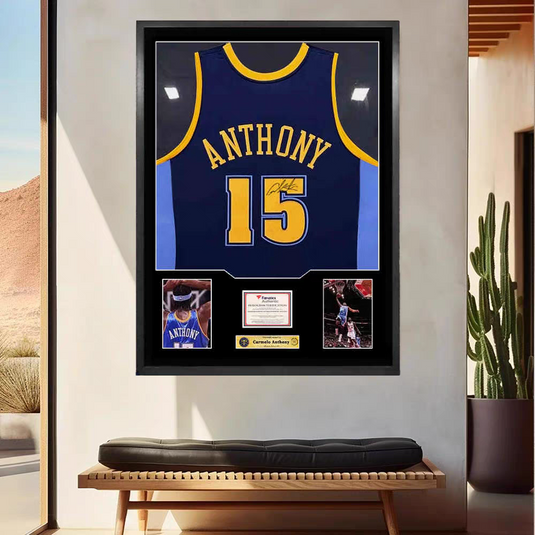 Carmelo Anthony Denver Nuggets Framed Jersey Display – Facsimile Signature Edition - i-Station Mobile Phone & Electronic Device Repair and Accessories