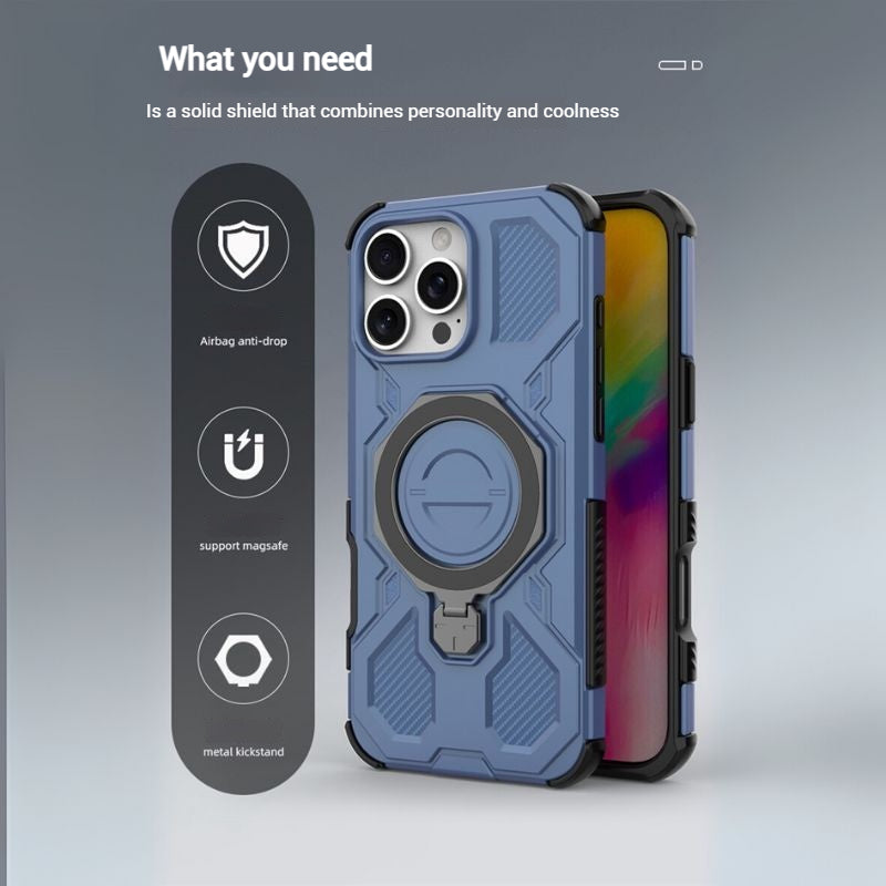 Load image into Gallery viewer, [ Magsafe Compatible][Built-in Stand] Apple iPhone 17/Air/Pro/Max - Shield Shockproof Rugged Heavy Duty Case

