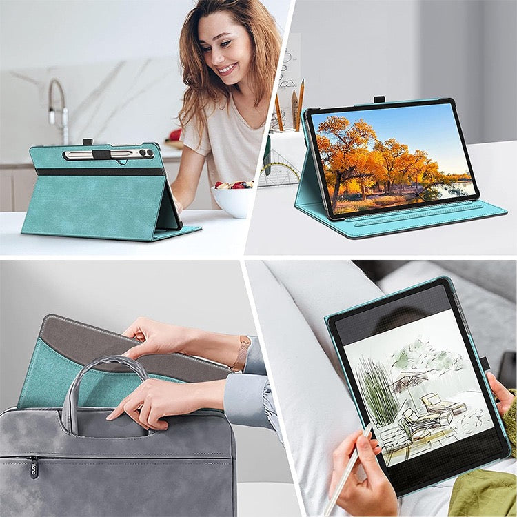Load image into Gallery viewer, [With Pen Slot] Samsung Galaxy Tab S8 Ultra &amp; S9 Ultra &amp; S10 Ultra 14.6&quot; Multi-angle Flip Cover Stand Series Case
