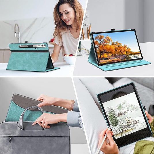 [With Pen Slot] Samsung Galaxy Tab S8 Ultra & S9 Ultra & S10 Ultra 14.6" Multi-angle Flip Cover Stand Series Case