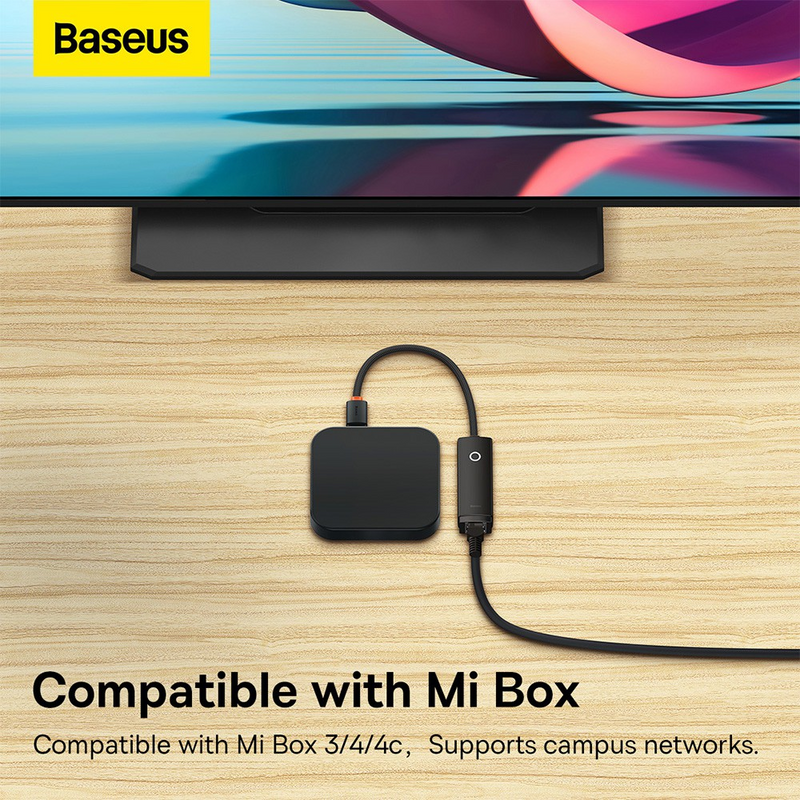 Load image into Gallery viewer, Baseus Lite Series Ethernet Adapter USB-A to RJ45 LAN Port 100Mbps - Black - i-Station Mobile Phone &amp; Electronic Device Repair and Accessories
