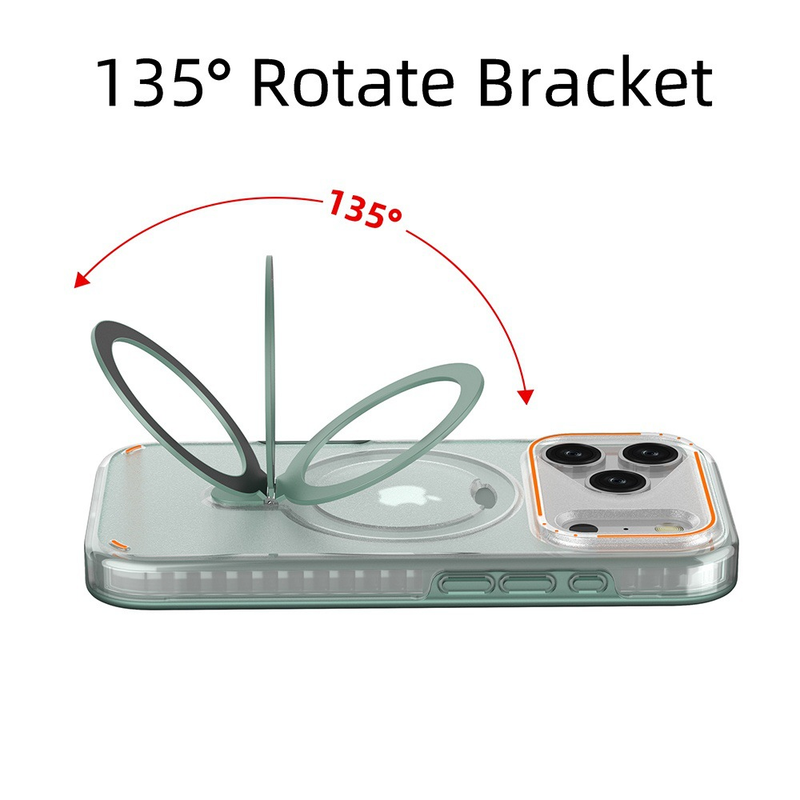 Load image into Gallery viewer, [Built-in Metal Ring Stand][Magsafe Compatible] Apple iPhone 17/Air/Pro/Pro Max Transparent Full-Body Shockproof Phone Case
