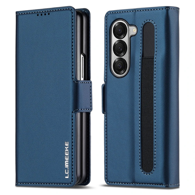 Load image into Gallery viewer, [Built-in Pen Slot][With Card Slot] Samsung Galaxy Z Fold7 Business Leather Fold Wallet Shockproof Case
