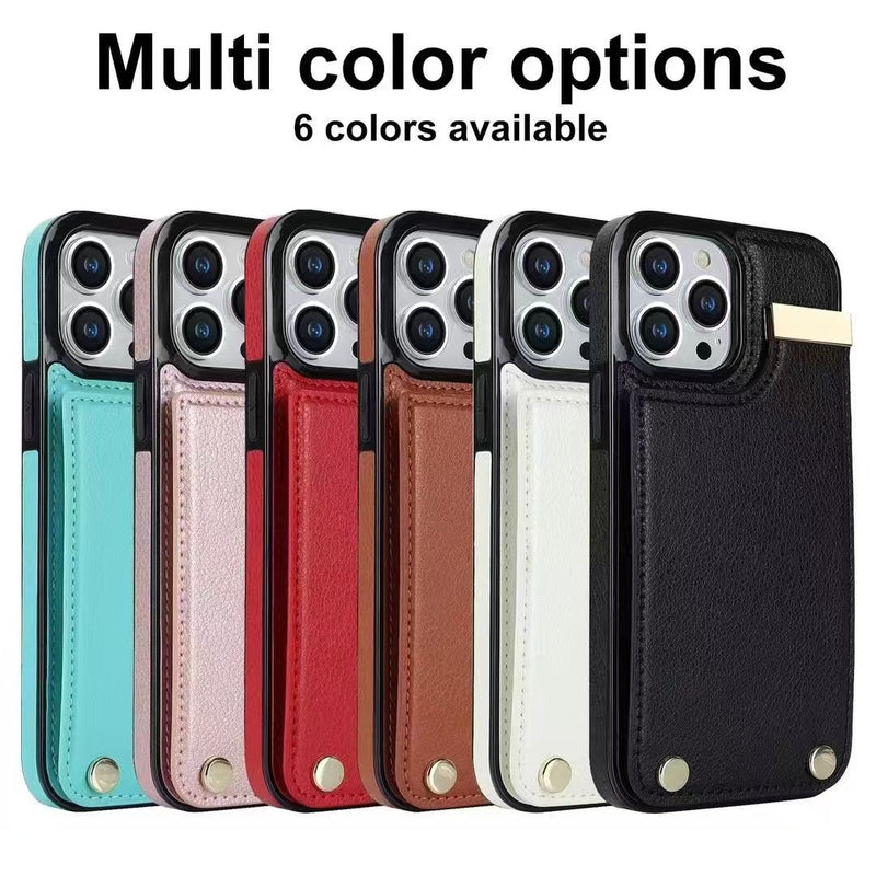 Load image into Gallery viewer, [With Card Slot] Apple iPhone 14/Plus/Pro/Pro Max Leather Minimalist Shockproof Wallet Series Case
