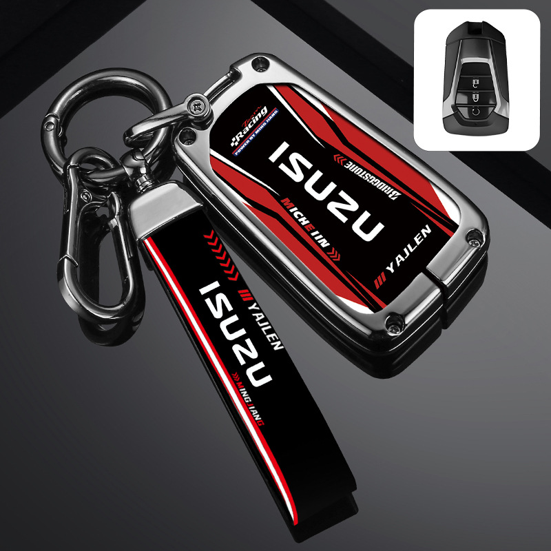 Load image into Gallery viewer, Isuzu Stylish Racing-inspired Design Car Key Fob Case Cover For D-MAX, MU-X (2020-2022)
